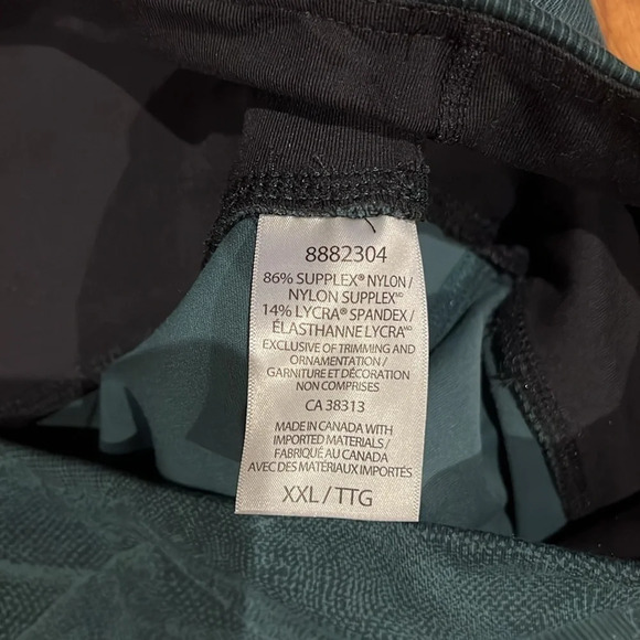 Tuff athletics forest green printed leggings Sz XXL - Picture 17 of 17